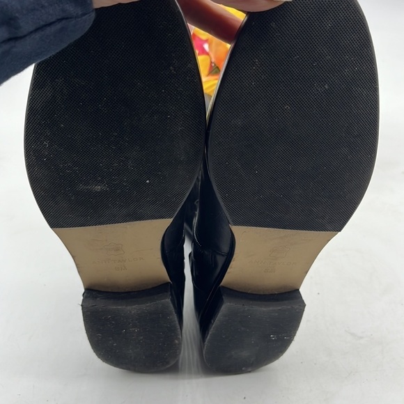 Ann Taylor Black Leather Ankle Boots Sz 8. BAB2117C - Picture 7 of 9
